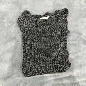 Black + grey lightweight crewneck oversized sweater